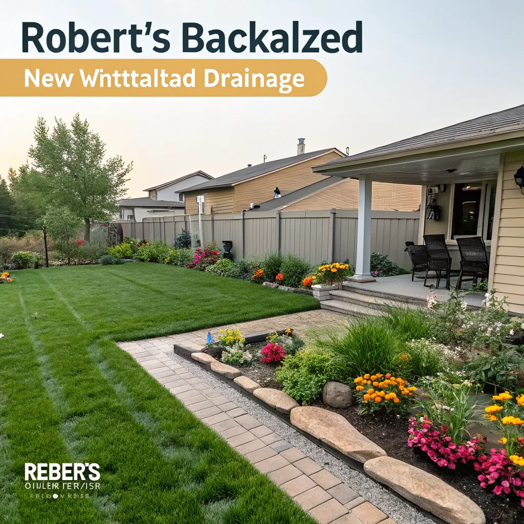 Robert's revitalized backyard with a new drainage system